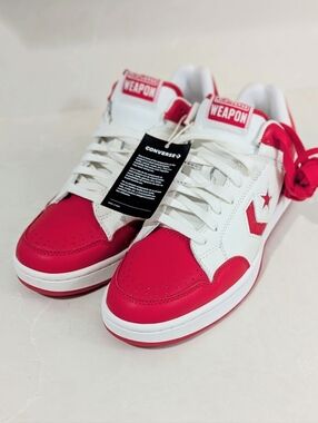 Converse Weapon Low Top Sneakers - White & Red